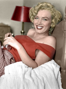 Marilyn Monroe  (http://www.marilynmonroe.com/about/photos/color_photos.htm)