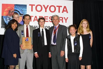 Our team receiving our grant from Toyota Tapestry. (Beth Rickard)