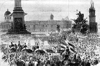 Garibaldi welcomed in London, 1864