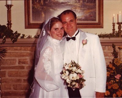 June 21, 1981 Me and my dad on my wedding day. (family photo)