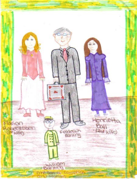 Frederick Banting and his family (I drew it)