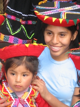 Dressed in traditional Peruvian wear<br> (Image from DoSomething.org)