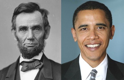 Former President Lincoln and President Obama (www.google.com)