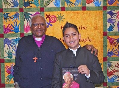 With Archbishop Desmond Tutu in South Africa
