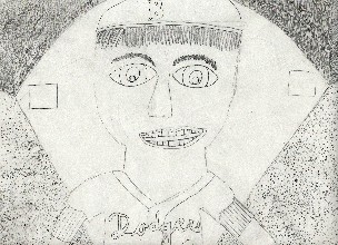 A drawing of  Pee Wee Reese. (I drew it)