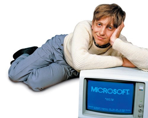 Bill Gates posing with his brilliant MS-DOS (http://images.businessweek.com/ss/06/08/personalbest_timeline/image/bill_gates.jpg)