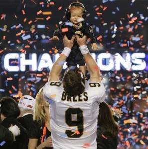 Drew Brees and his son