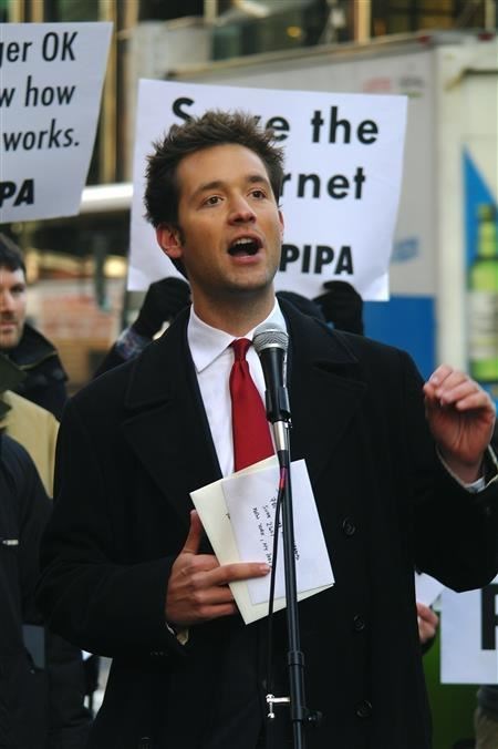 Alexis Ohanian protesting (https://upload.wikimedia.org/wikipedia/commons/d/d ())