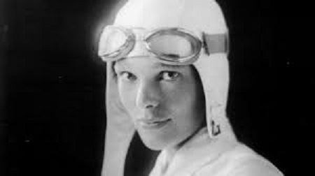 This is a portrait of Earhart with her gear. (www.history.com ())