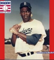 Jackie Robinson Posing for the Hall of Fame (http://www.baseballhalloffame.org)