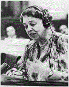 Eleanor Roosevelt speaking at the United Nations  (http://en.wikipedia.org/wiki/Eleanor_Roosevelt)
