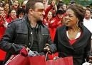 Bono and Oprah with Product (red) giftbags