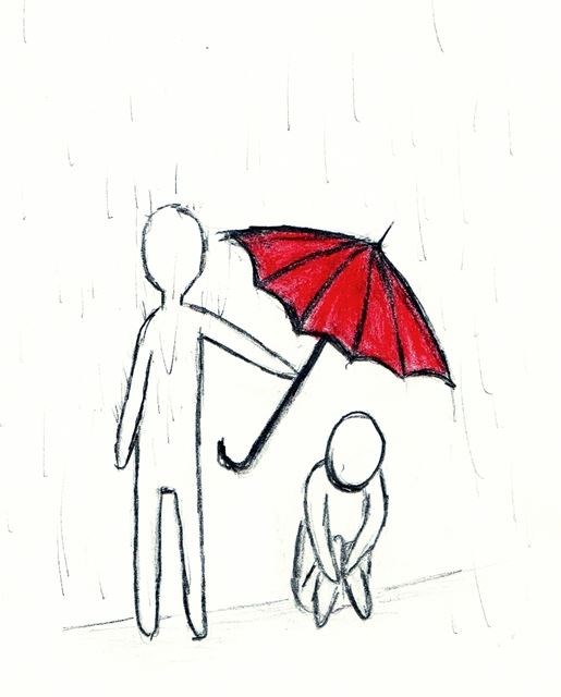 A person in need being helped. (Self copyrighted work)