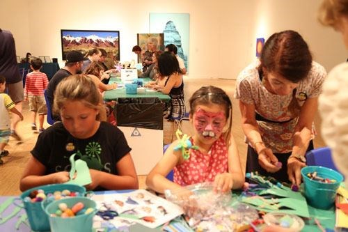 Young artists busy at work at the MY HERO art booth at Laguna Art Museum (The MY HERO Project)