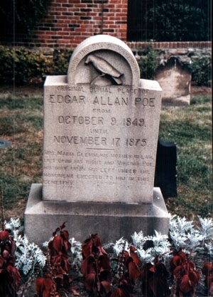 Poe's grave with the famous Raven symbol (www.cswnet.com/~erin/eapgrave.jpg )
