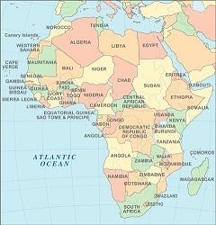Map of Africa<br>(William's blog)