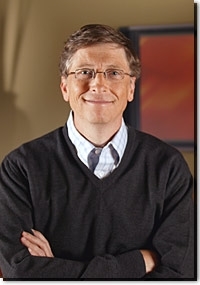 This is a picture of Bill Gates at a museum. (I got this picture from the official Microsoft website.)