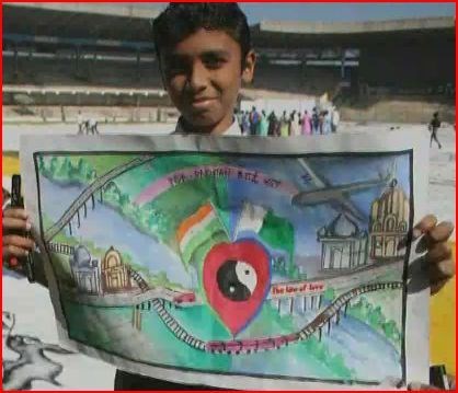 A child's painting depicting the law of love from <i>Law of Love</i> short film