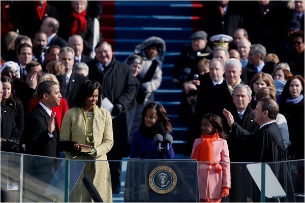  Obama being sworn in