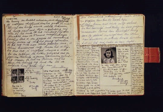 Anne's diary (http://jeffwerner.ca/images/journal/anne-frank-diary-open.jpg)