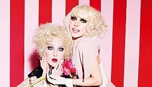 Lady Gaga and Cyndi Lauper's Ad for MAC Cosmetics (http://2.bp.blogspot.com/_Dz_VCP3TG34/S3Qvb7K8QjI/AAAAAAAACR8/f7tTYa8QAcs/s400/lady-gaga-300x400.jpg)