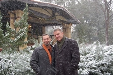 J.D. and Joel in the snow (Joel Burns)