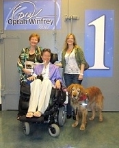 Sandy (at left) and Jeni at Oprah taping. (Jeni Stepanek ())