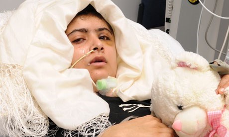 Malala recovering after being shot in the head (http://www.guardian.co.uk/media/2012/dec/03/person (The Guardian))