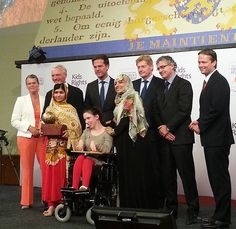 Malala,  Marc and 2011 winner Chaeli Mycroft (KidsRights  )