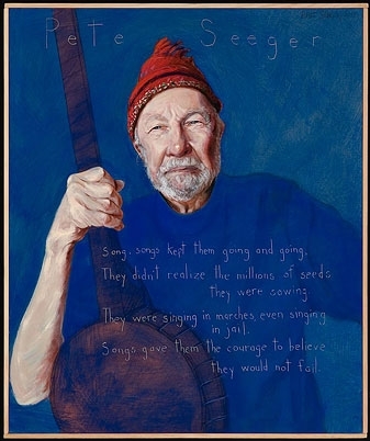 HERO Pete Seeger (Americans Who Tell the Truth (Painted by Robert Shetterly)