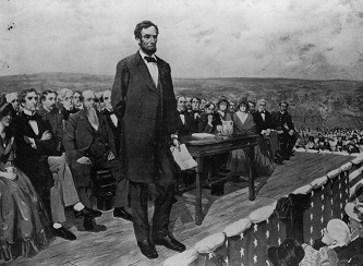 Lincoln at Gettysburg. (http://thefederalist.com/2013/11/19/a-new-birth-of ())