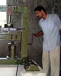 A seed oil press (photo from Gram Vikas)