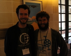 Jacob Seigel-Boettner and Ian Wexler, winners of the Dan Eldon Activist Award for 'Pedal=Sight'