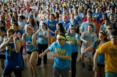 Every hour and a half, marathoners will perform a choreographed dance to "Good Vibrations" by Marky Mark & the Funky Bunch.