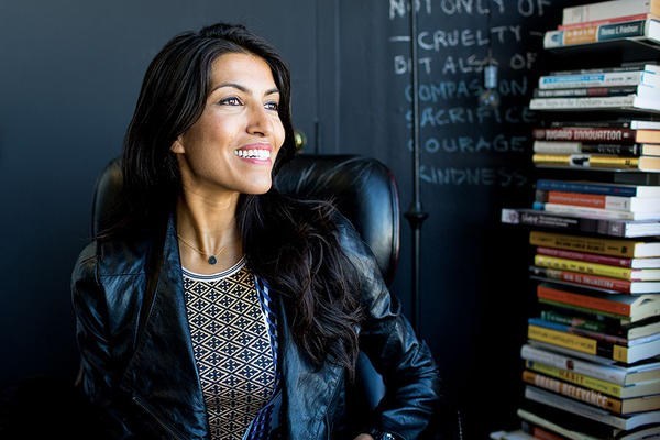 JOB CREATOR: Leila Janah, founder of the nonprofit group Samasource, is seen in her office in San Francisco in September 2014. <P>Sarah Deragon/Portraits to the People/Samasource
