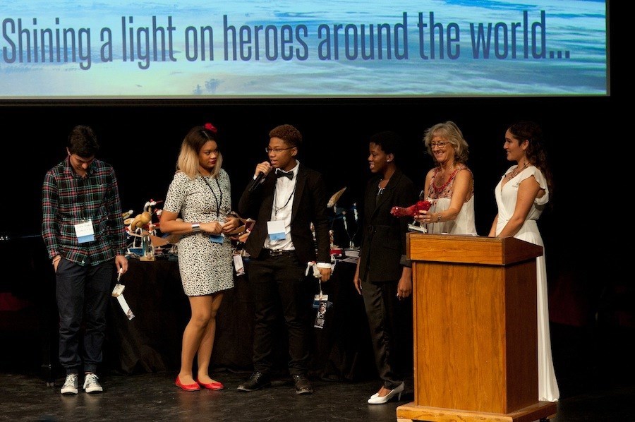 Nashville Students Accepting their Student Mentor Award at the MY HERO International Film Fest