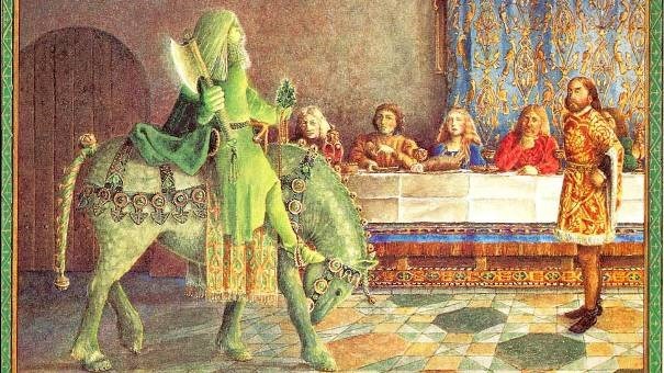 Sir Gawain and the Green Knight (illustration by Juan Wijngaard)