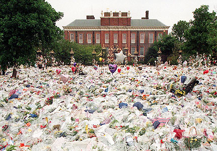 princess diana funeral prince harry. Floral tributes to Diana from