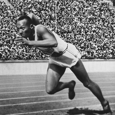 Jesse Owens determined to win the race.  (https://en.wikipedia.org/wiki/Jesse_Owens (unknown ))