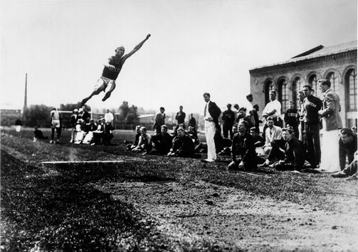 He set the long jump record that held for 25 years (https://www.google.com/search?q=jesse+owens+long+j (unknown ))