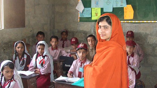 Before being shot, she visited a school in Karachi (http://abcnews.go.com)