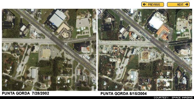 This is a before and after shot of Punta Gorda (www.cnn.com)