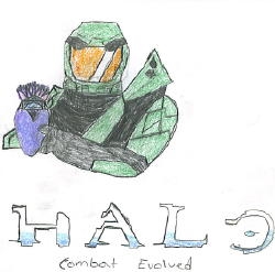 Master Chief going into battle <br>by: Michael