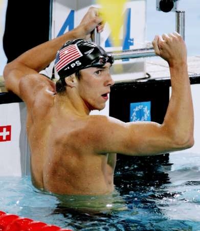 Michael Phelps after his win in the 200 IM final