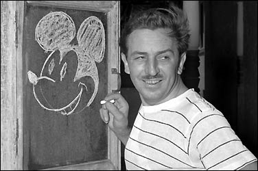 Walt drawing Mickey (http://www.justdisney.com/walt_disney/pictures/pictures.html)