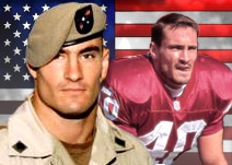 Tillman in both his army and football uniform.   (http://pennsylvanianinexile.blogspot.com)