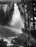 Waterfall in black & white captured by Adams (www.anseladams.com)
