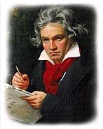 Beethoven writing his first piece (http://www.capitolchamberartists.com<br>/images/beethoven_small.jpg)