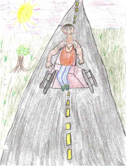 Rick in his wheel chair (I made it)