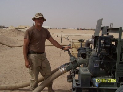 Sgt. Tom at work in Iraq (CD)
